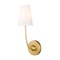 Z-Lite Shannon Wall Sconce, 1-Light, 5.25 In.W x 7.25 In.L x 17 In.H, Rubbed Brass/white 3040-1S-RB - alternate 1